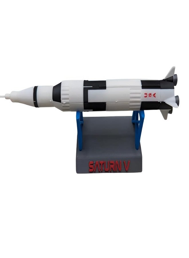 Beoals Saturn V Rocket Model Display, NASA Space Collectible, Desktop Stand, White and Black - Image 1